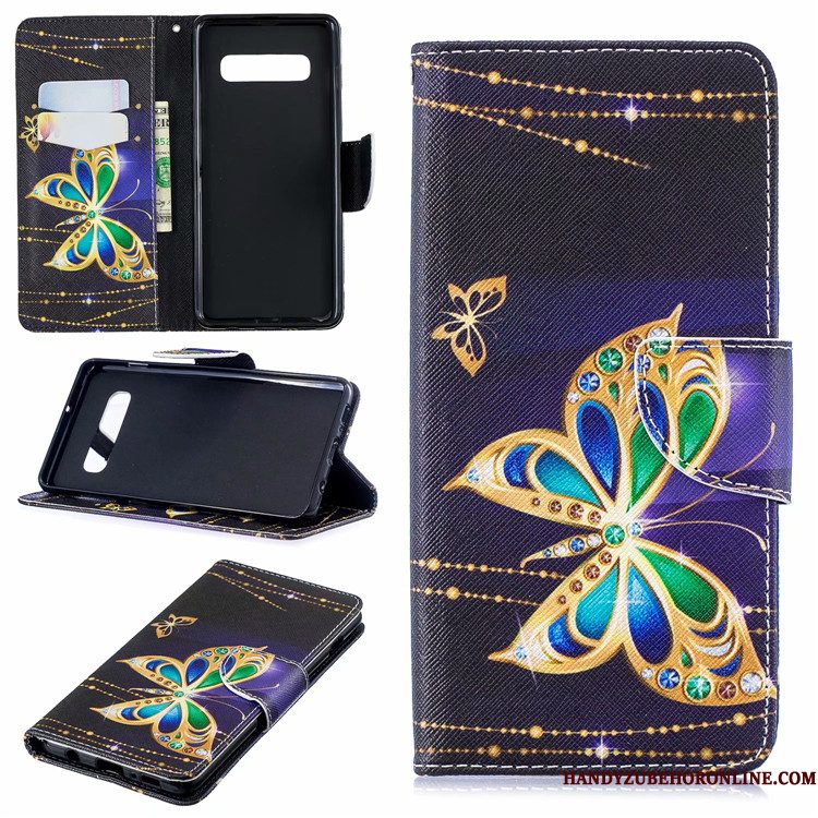 Hoesje Samsung Galaxy S10 Folio Wit Kaart, Hoes Samsung Galaxy S10 Scheppend Telefoon Europa