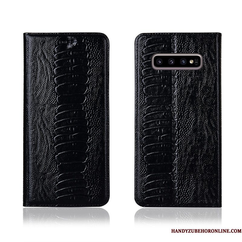 Hoesje Samsung Galaxy S10+ Leer Vogel Nieuw, Hoes Samsung Galaxy S10+ Zacht Anti-fall Geel