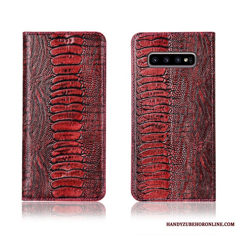 Hoesje Samsung Galaxy S10+ Leer Vogel Nieuw, Hoes Samsung Galaxy S10+ Zacht Anti-fall Geel