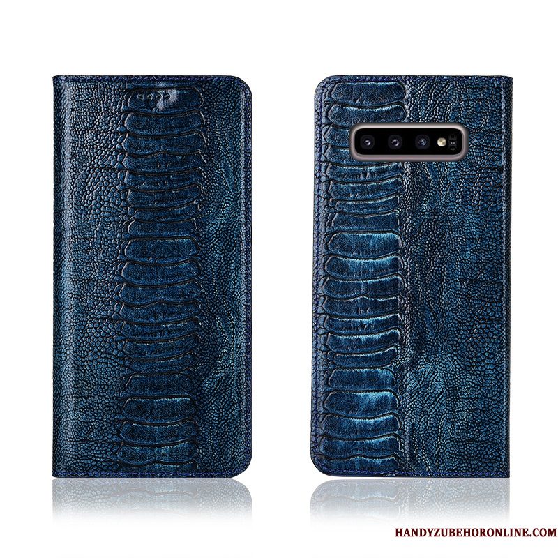 Hoesje Samsung Galaxy S10+ Leer Vogel Nieuw, Hoes Samsung Galaxy S10+ Zacht Anti-fall Geel