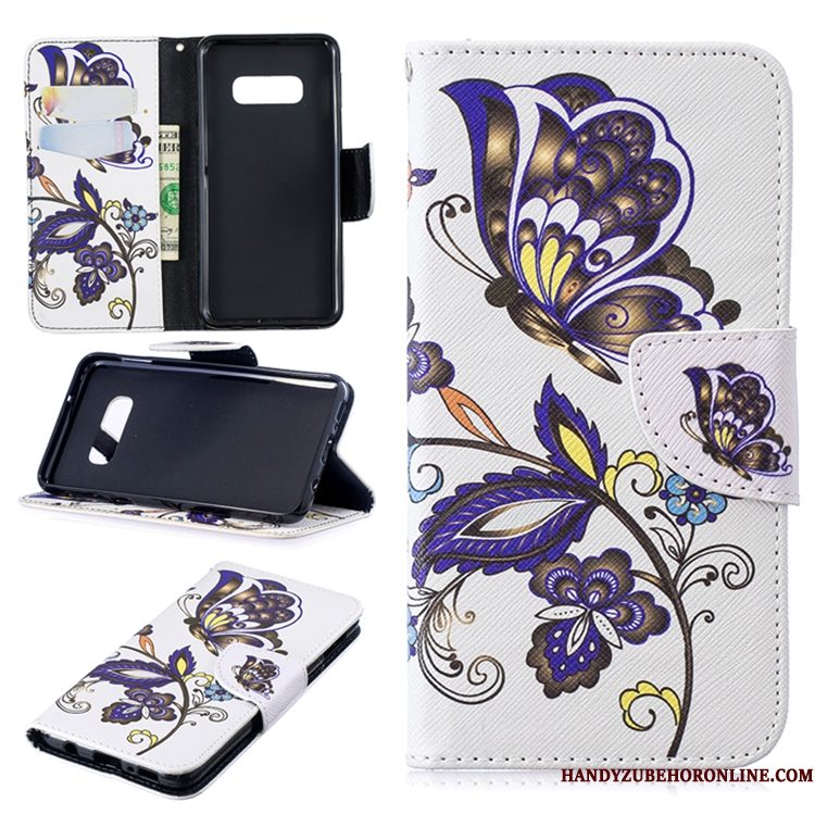 Hoesje Samsung Galaxy S10 Leer Zwart Trend, Hoes Samsung Galaxy S10 Folio