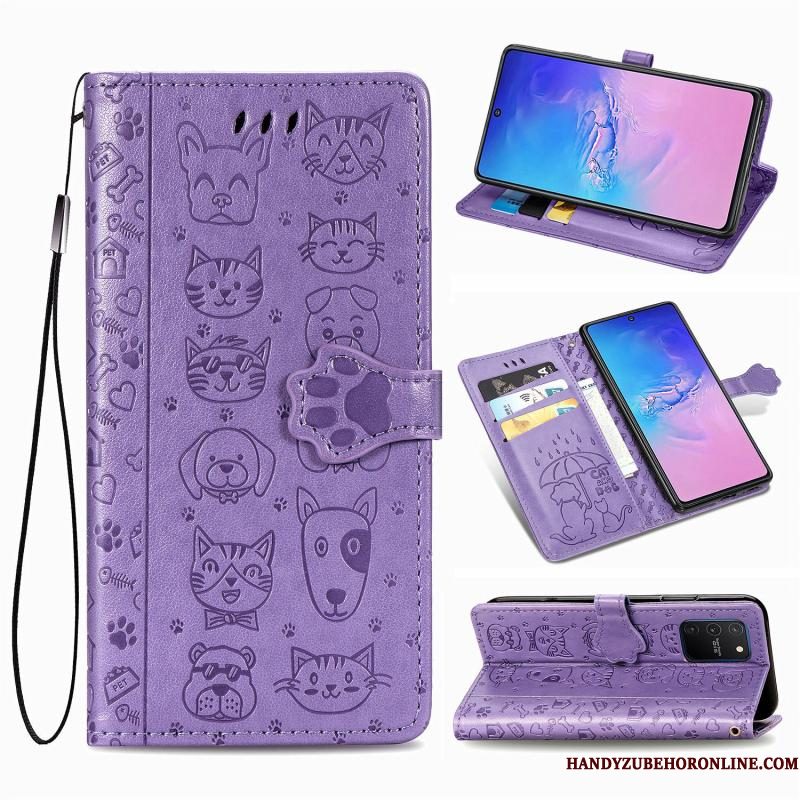 Hoesje Samsung Galaxy S10 Lite Leer Anti-falltelefoon, Hoes Samsung Galaxy S10 Lite Folio Patroon Mooie