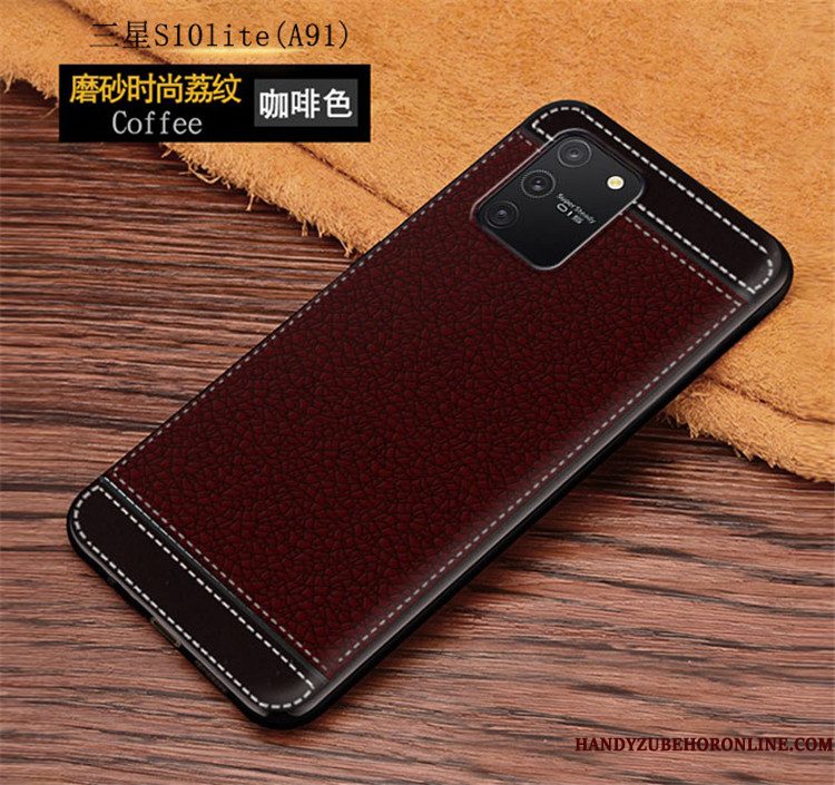 Hoesje Samsung Galaxy S10 Lite Zakken Rood Schrobben, Hoes Samsung Galaxy S10 Lite Bescherming Patroon Jeugd