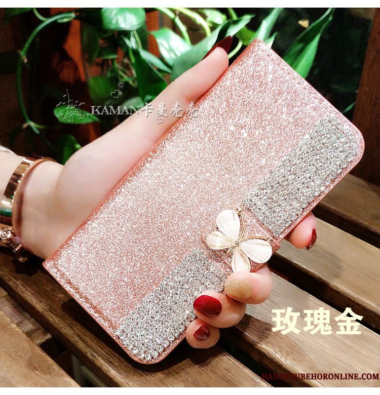 Hoesje Samsung Galaxy S10+ Luxe Telefoon Goud, Hoes Samsung Galaxy S10+ Folio High End Anti-fall