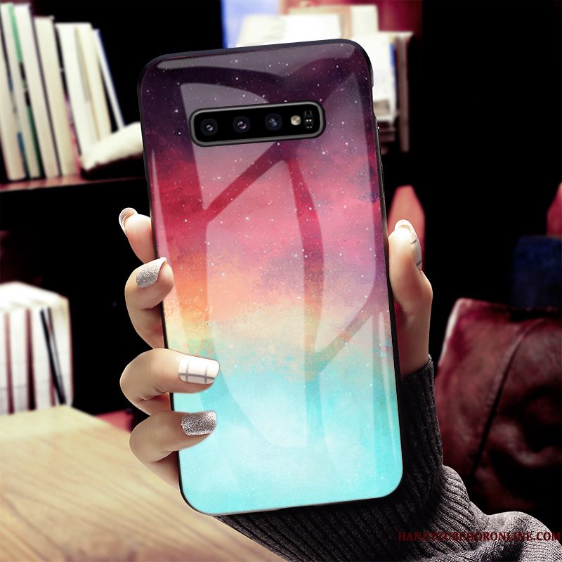 Hoesje Samsung Galaxy S10+ Mode Telefoon Rood, Hoes Samsung Galaxy S10+ Bescherming Dun Hard