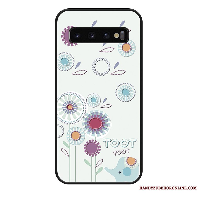 Hoesje Samsung Galaxy S10 Scheppend Anti-fall Mooie, Hoes Samsung Galaxy S10 Bescherming Hanger Roze