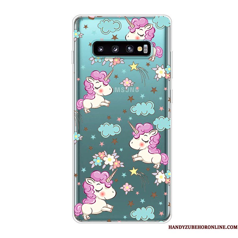 Hoesje Samsung Galaxy S10 Scheppend Anti-fall Rood, Hoes Samsung Galaxy S10 Siliconen Telefoon