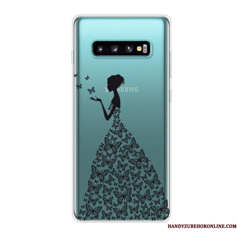 Hoesje Samsung Galaxy S10 Scheppend Anti-fall Rood, Hoes Samsung Galaxy S10 Siliconen Telefoon
