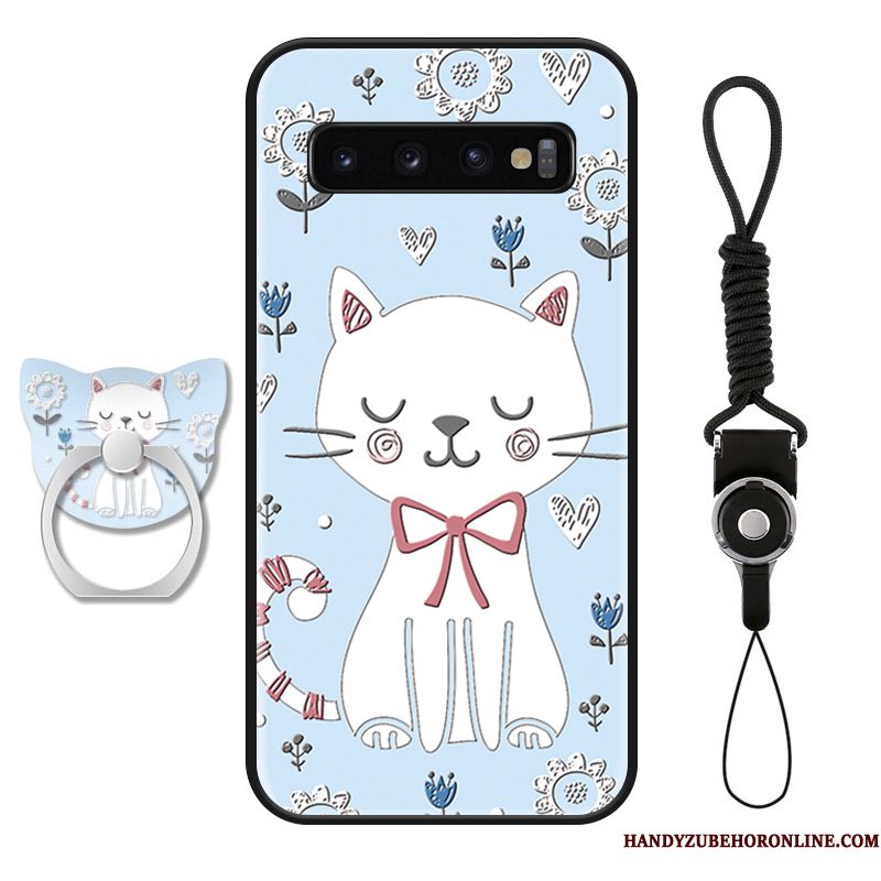 Hoesje Samsung Galaxy S10+ Siliconen Lovers Persoonlijk, Hoes Samsung Galaxy S10+ Bescherming Trendy Merk Net Red