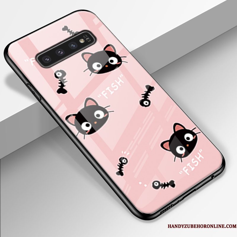 Hoesje Samsung Galaxy S10+ Siliconen Mooie Trend, Hoes Samsung Galaxy S10+ Zakken Geel Mini