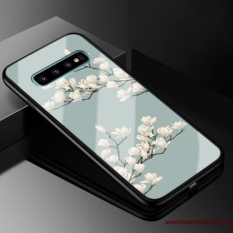 Hoesje Samsung Galaxy S10 Siliconen Persoonlijk Glas, Hoes Samsung Galaxy S10 Bescherming Roodtelefoon