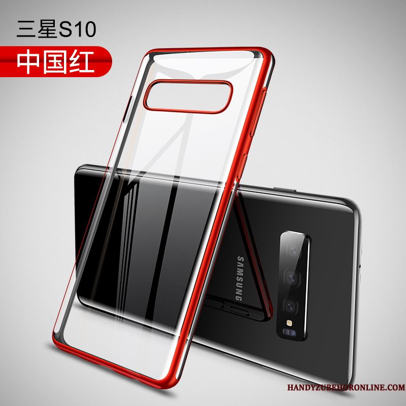 Hoesje Samsung Galaxy S10 Siliconen Persoonlijk Net Red, Hoes Samsung Galaxy S10 Bescherming Anti-fall Zilver