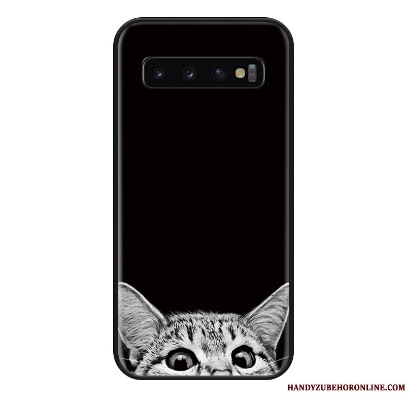 Hoesje Samsung Galaxy S10 Spotprent Net Red Mooie, Hoes Samsung Galaxy S10 Mode Zwart Anti-fall