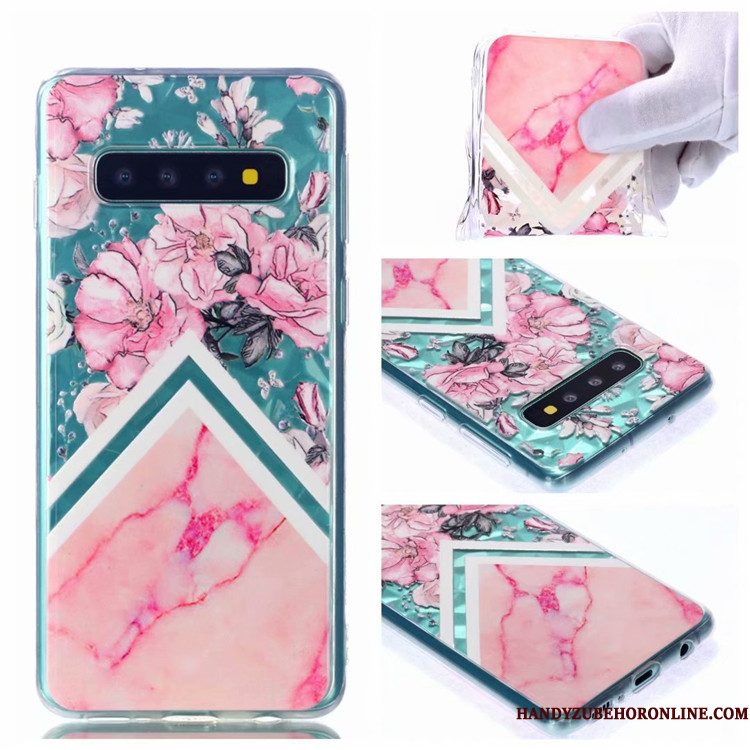 Hoesje Samsung Galaxy S10 Zacht Telefoon Groen, Hoes Samsung Galaxy S10 Spotprent Persoonlijk Patroon