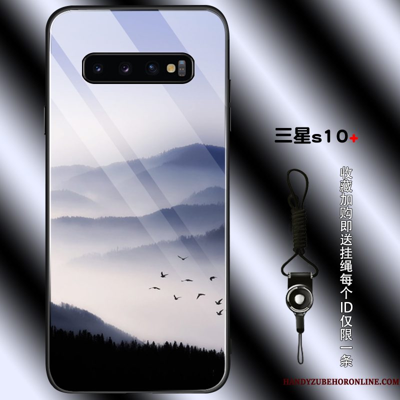 Hoesje Samsung Galaxy S10+ Zakken Anti-fall Jeugd, Hoes Samsung Galaxy S10+ Bescherming Kraanvogel Eenvoudige