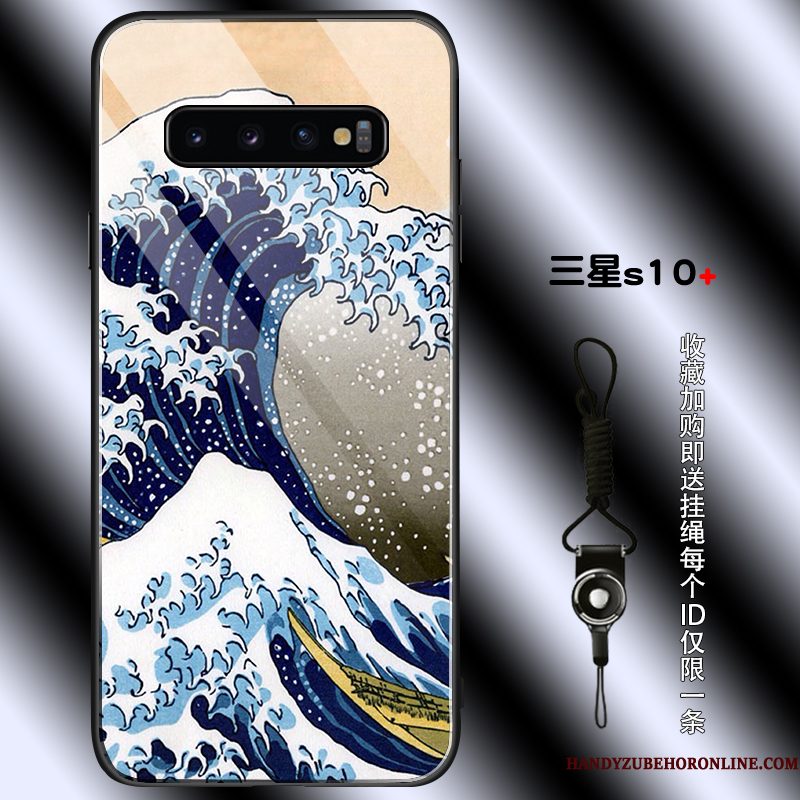 Hoesje Samsung Galaxy S10+ Zakken Anti-fall Jeugd, Hoes Samsung Galaxy S10+ Bescherming Kraanvogel Eenvoudige