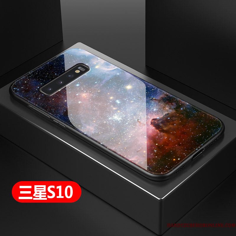 Hoesje Samsung Galaxy S10 Zakken Glas Trendy Merk, Hoes Samsung Galaxy S10 Scheppend Telefoon Persoonlijk