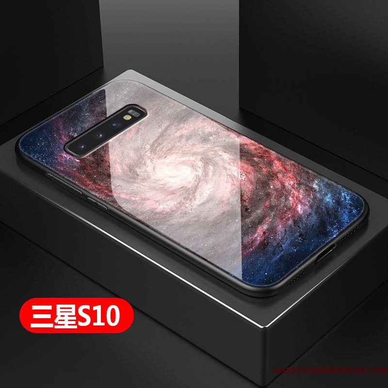 Hoesje Samsung Galaxy S10 Zakken Glas Trendy Merk, Hoes Samsung Galaxy S10 Scheppend Telefoon Persoonlijk