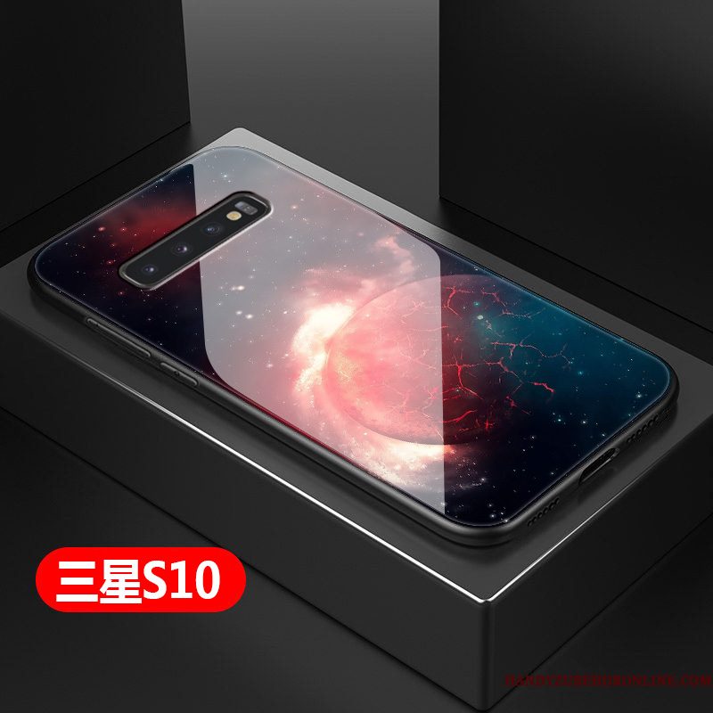 Hoesje Samsung Galaxy S10 Zakken Glas Trendy Merk, Hoes Samsung Galaxy S10 Scheppend Telefoon Persoonlijk