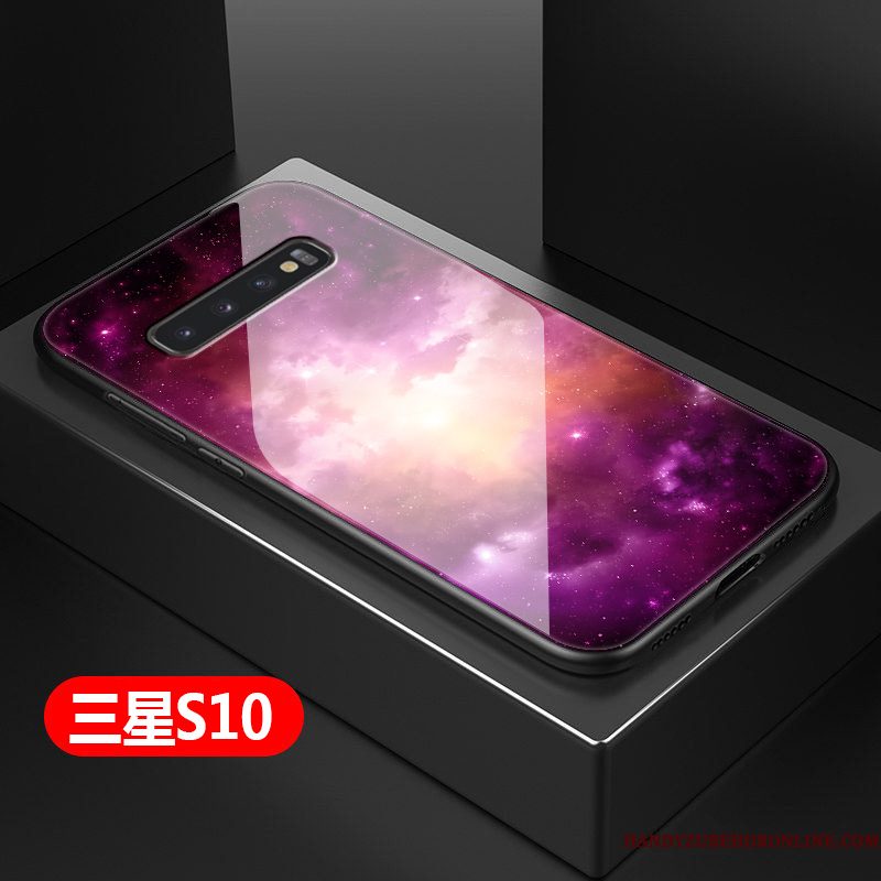 Hoesje Samsung Galaxy S10 Zakken Glas Trendy Merk, Hoes Samsung Galaxy S10 Scheppend Telefoon Persoonlijk