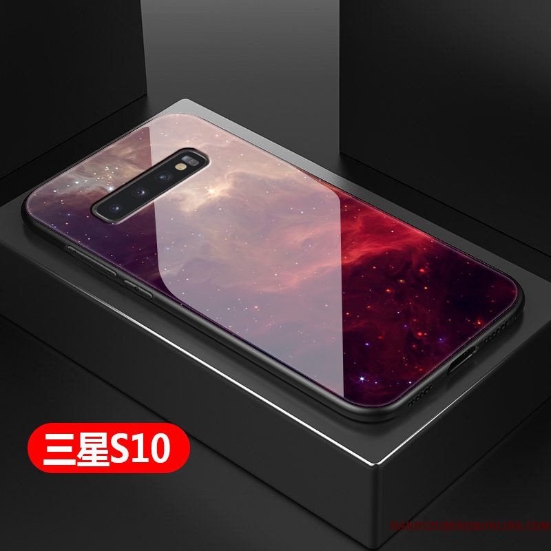 Hoesje Samsung Galaxy S10 Zakken Glas Trendy Merk, Hoes Samsung Galaxy S10 Scheppend Telefoon Persoonlijk