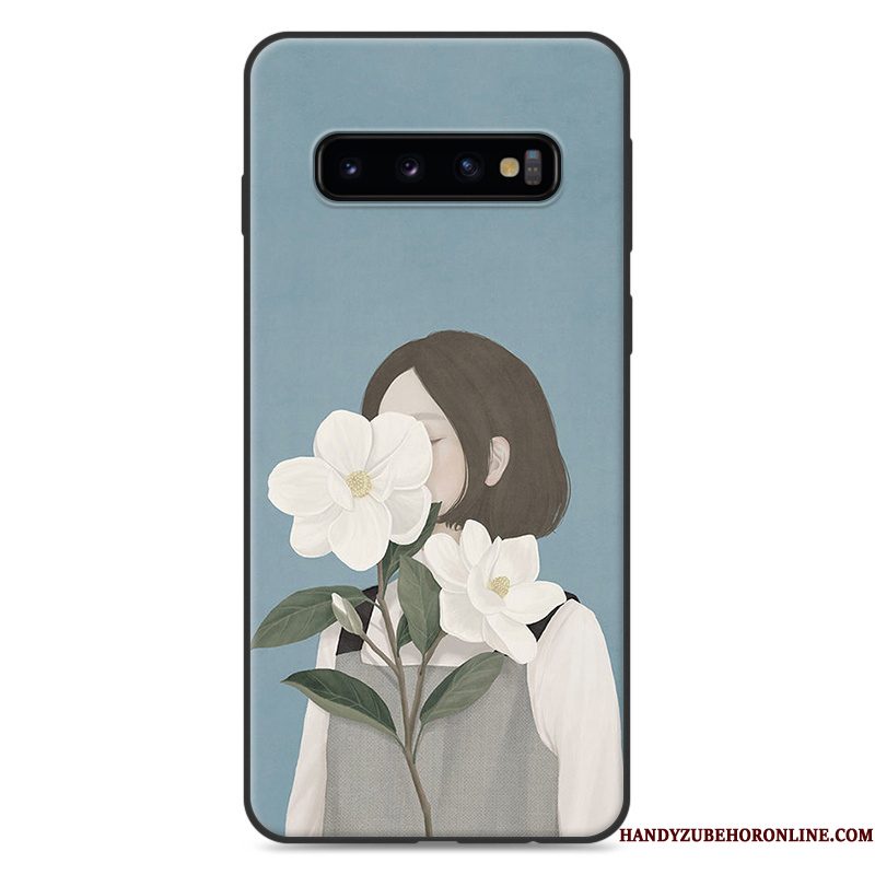 Hoesje Samsung Galaxy S10 Zakken Hangertelefoon, Hoes Samsung Galaxy S10 Groen Mini