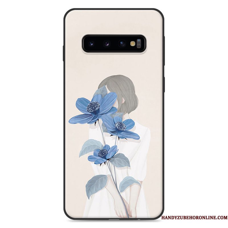 Hoesje Samsung Galaxy S10 Zakken Hangertelefoon, Hoes Samsung Galaxy S10 Groen Mini