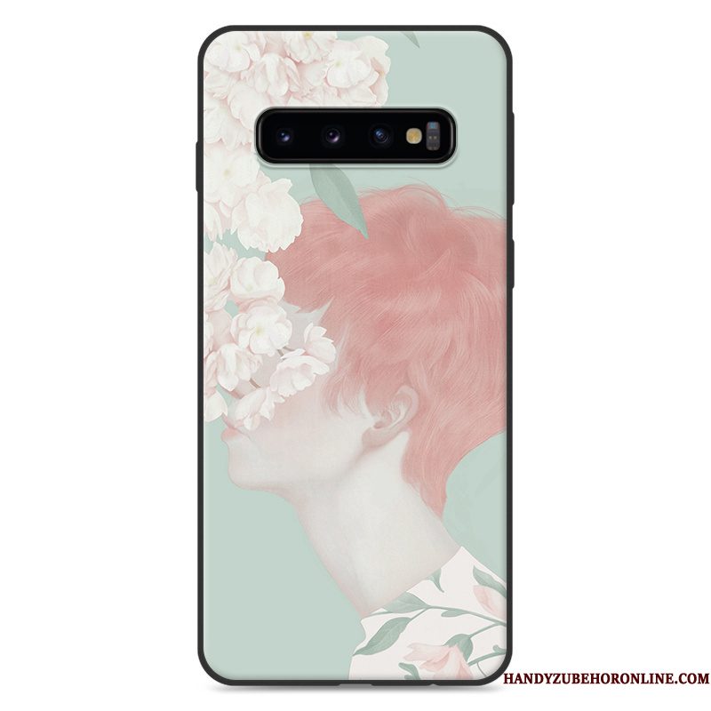 Hoesje Samsung Galaxy S10 Zakken Hangertelefoon, Hoes Samsung Galaxy S10 Groen Mini