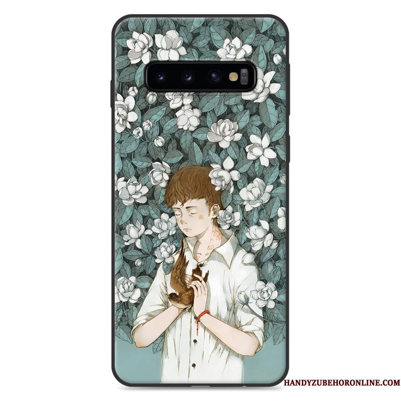 Hoesje Samsung Galaxy S10 Zakken Hangertelefoon, Hoes Samsung Galaxy S10 Groen Mini