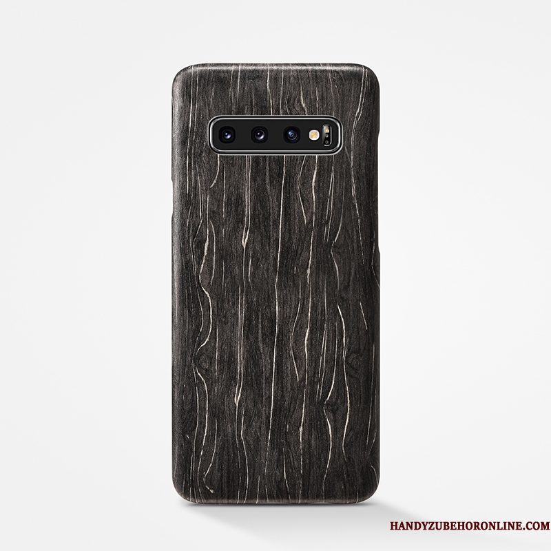 Hoesje Samsung Galaxy S10+ Zakken Houttelefoon, Hoes Samsung Galaxy S10+ Hout Persoonlijk Achterklep