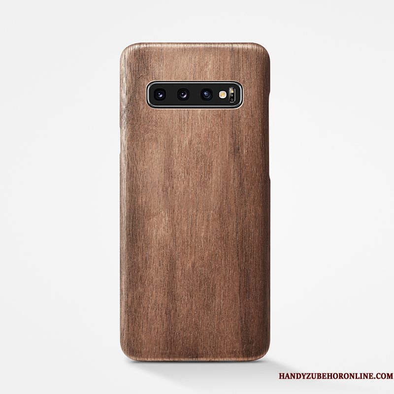 Hoesje Samsung Galaxy S10+ Zakken Houttelefoon, Hoes Samsung Galaxy S10+ Hout Persoonlijk Achterklep