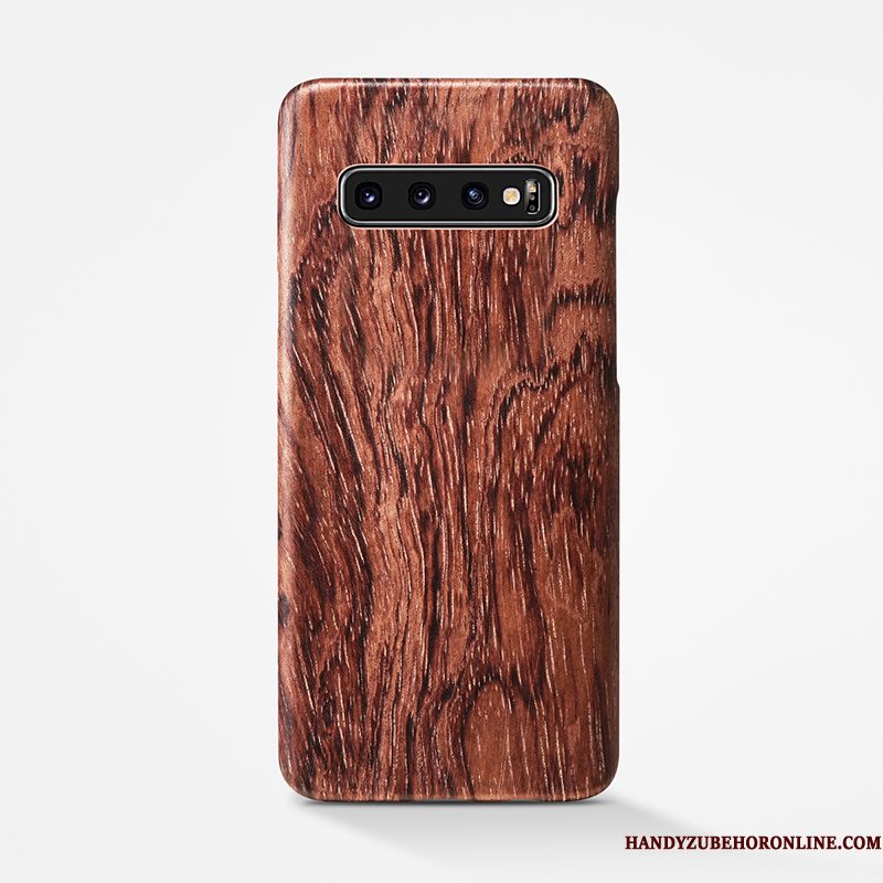 Hoesje Samsung Galaxy S10+ Zakken Houttelefoon, Hoes Samsung Galaxy S10+ Hout Persoonlijk Achterklep