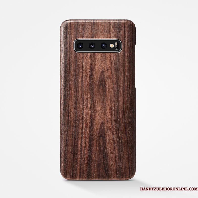 Hoesje Samsung Galaxy S10+ Zakken Houttelefoon, Hoes Samsung Galaxy S10+ Hout Persoonlijk Achterklep