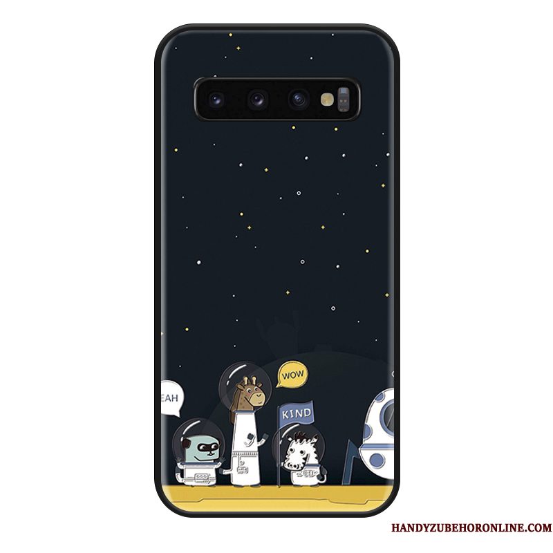 Hoesje Samsung Galaxy S10 Zakken Mooie Blauw, Hoes Samsung Galaxy S10 Spotprent Hanger Persoonlijk