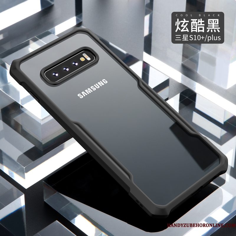 Hoesje Samsung Galaxy S10+ Zakken Rood Doorzichtig, Hoes Samsung Galaxy S10+ Scheppend Pas Dun