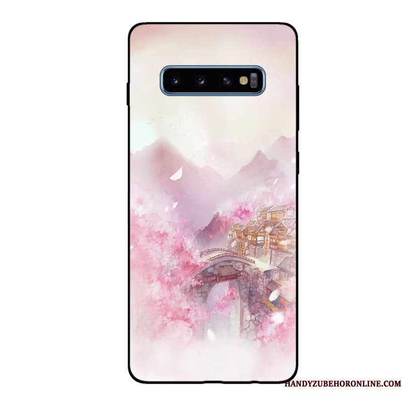 Hoesje Samsung Galaxy S10 Zakken Schrobben Zwart, Hoes Samsung Galaxy S10 Zacht Telefoon Pas