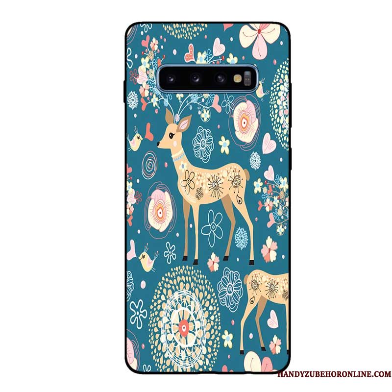 Hoesje Samsung Galaxy S10 Zakken Schrobben Zwart, Hoes Samsung Galaxy S10 Zacht Telefoon Pas