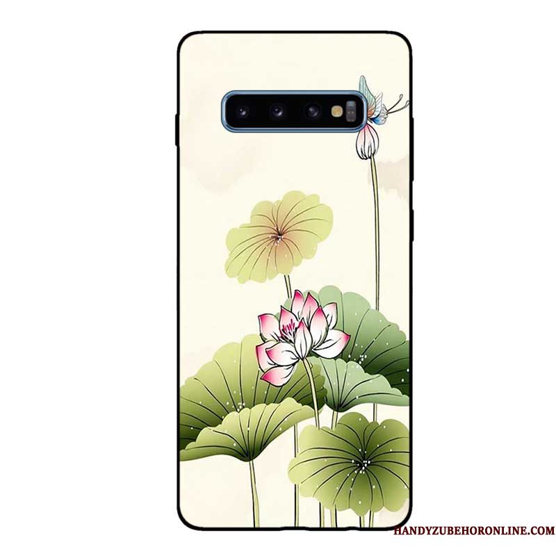 Hoesje Samsung Galaxy S10 Zakken Schrobben Zwart, Hoes Samsung Galaxy S10 Zacht Telefoon Pas