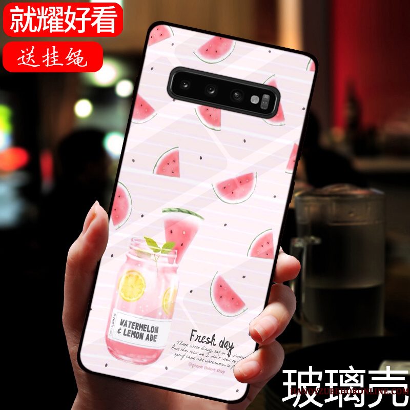 Hoesje Samsung Galaxy S10 Zakken Telefoon Patroon, Hoes Samsung Galaxy S10 Groen Vers