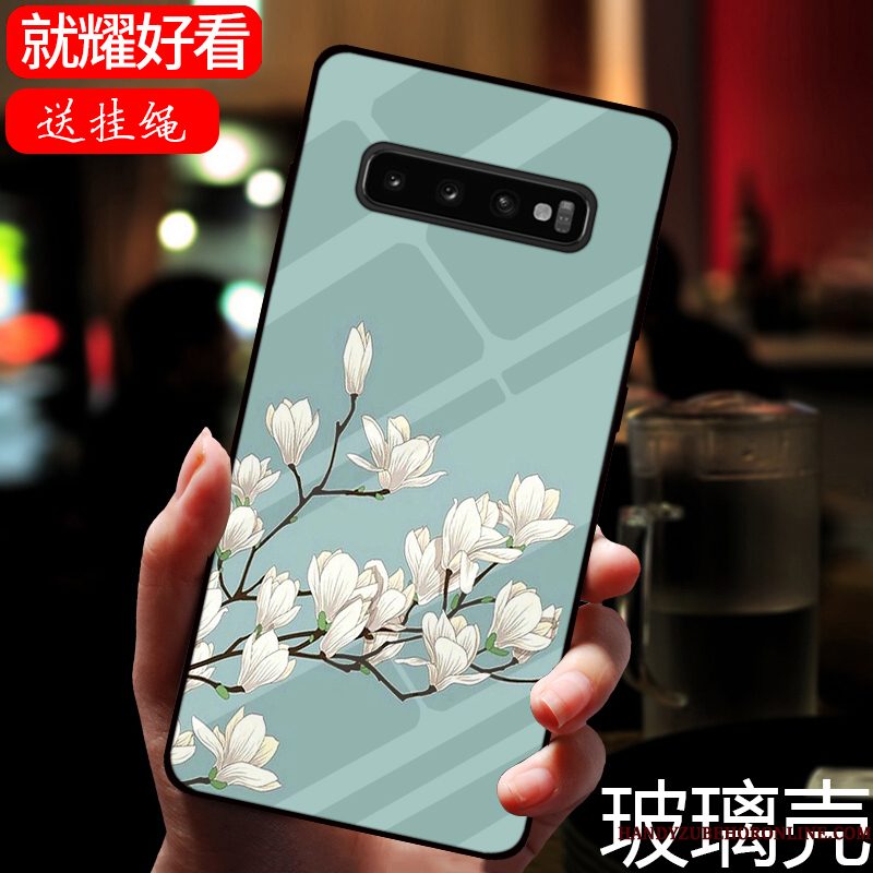 Hoesje Samsung Galaxy S10 Zakken Telefoon Patroon, Hoes Samsung Galaxy S10 Groen Vers