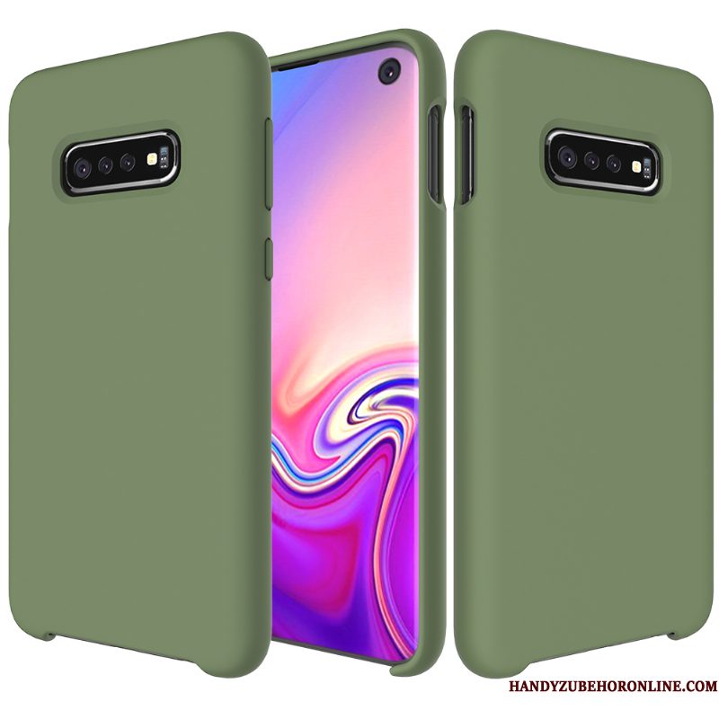 Hoesje Samsung Galaxy S10 Zakken Trend Anti-fall, Hoes Samsung Galaxy S10 Scheppend Persoonlijk Groen