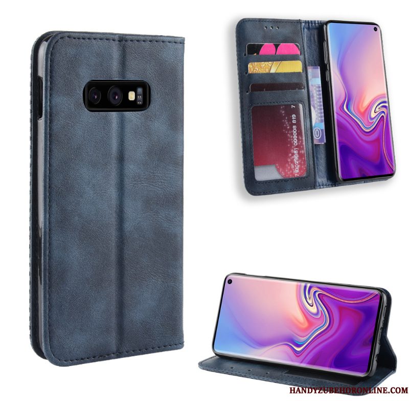 Hoesje Samsung Galaxy S10e Bescherming Anti-fall Patroon, Hoes Samsung Galaxy S10e Leer Kaarttelefoon