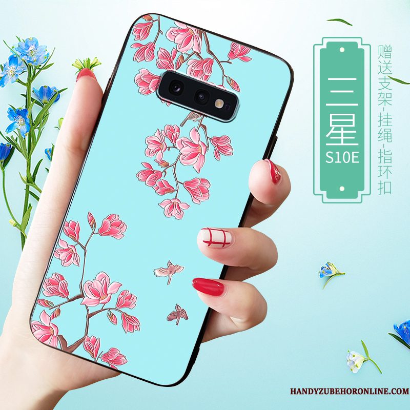 Hoesje Samsung Galaxy S10e Bescherming Blauw Pas, Hoes Samsung Galaxy S10e Zacht Trendy Merk High End