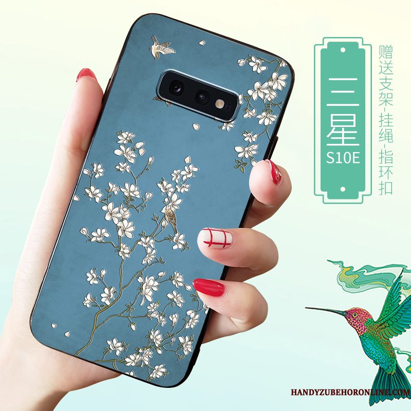 Hoesje Samsung Galaxy S10e Bescherming Blauw Pas, Hoes Samsung Galaxy S10e Zacht Trendy Merk High End