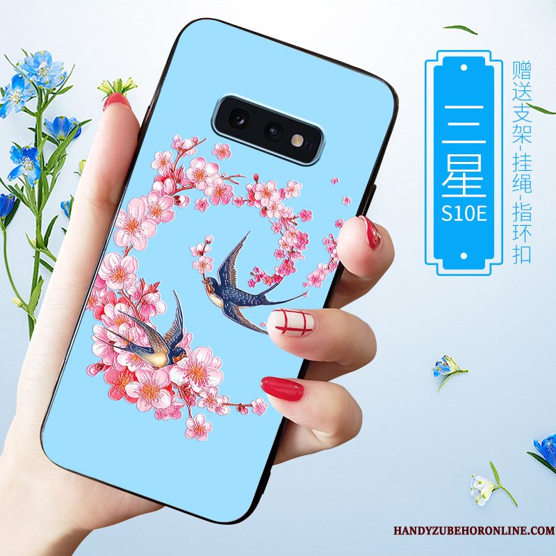 Hoesje Samsung Galaxy S10e Bescherming Blauw Pas, Hoes Samsung Galaxy S10e Zacht Trendy Merk High End