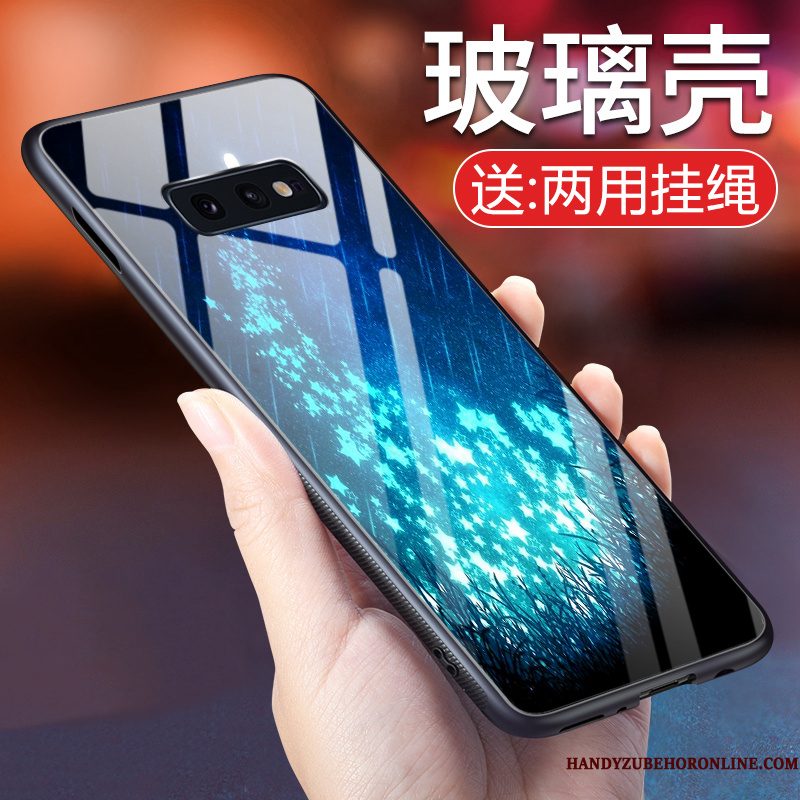 Hoesje Samsung Galaxy S10e Bescherming Telefoon Eenvoudige, Hoes Samsung Galaxy S10e Siliconen Anti-fall Gehard Glas