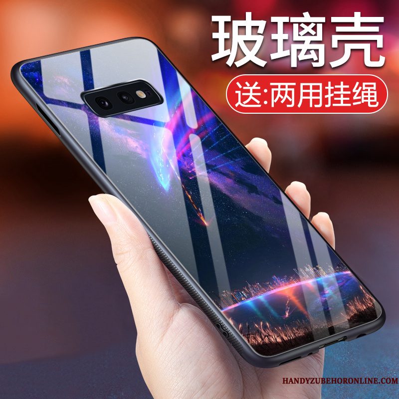 Hoesje Samsung Galaxy S10e Bescherming Telefoon Eenvoudige, Hoes Samsung Galaxy S10e Siliconen Anti-fall Gehard Glas