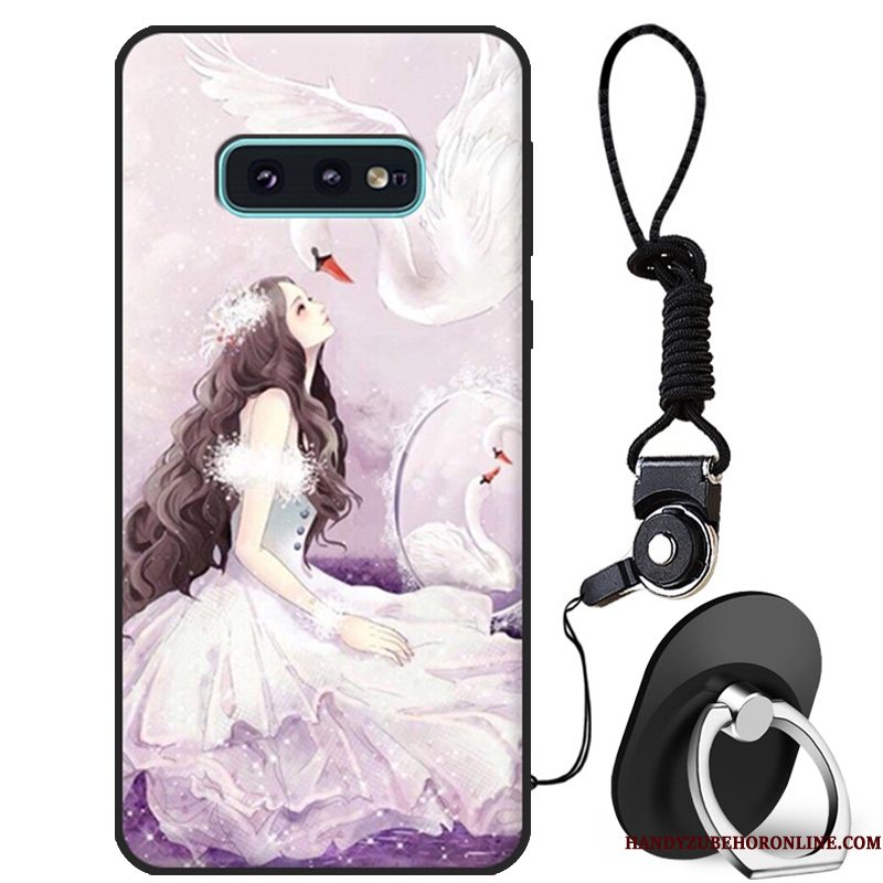 Hoesje Samsung Galaxy S10e Bescherming Wit Anti-fall, Hoes Samsung Galaxy S10e Spotprent Telefoon Mooie