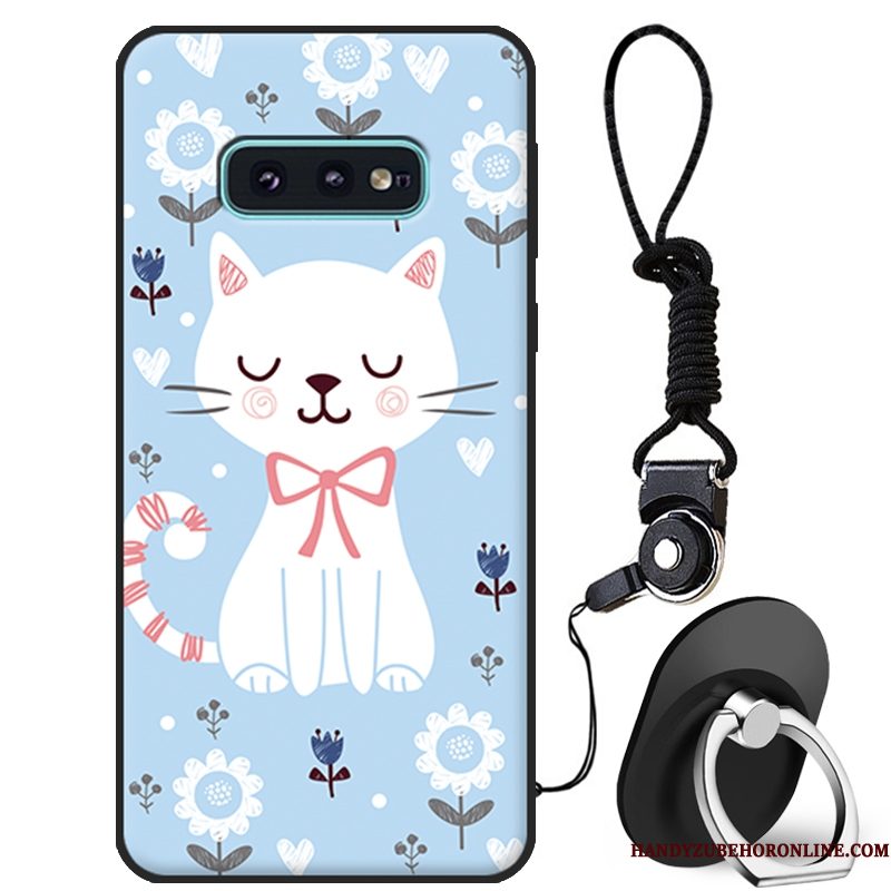 Hoesje Samsung Galaxy S10e Bescherming Wit Anti-fall, Hoes Samsung Galaxy S10e Spotprent Telefoon Mooie