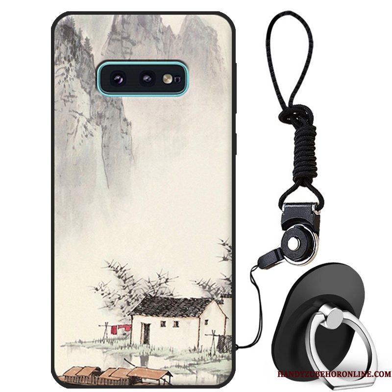 Hoesje Samsung Galaxy S10e Bescherming Wit Anti-fall, Hoes Samsung Galaxy S10e Spotprent Telefoon Mooie